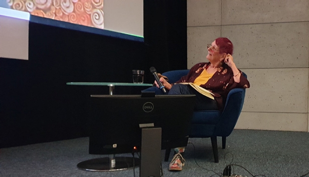 Nancy in conversation with Adam