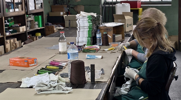 Finishing the pencils